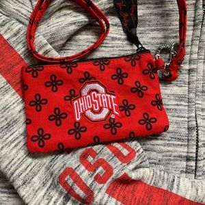 VERA BRADLEY OSU ZIP ID LANYARD - NEVER USED